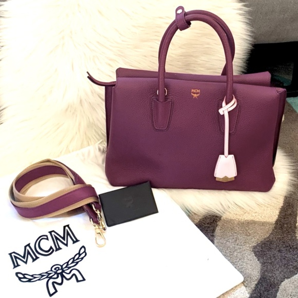 MCM Milla Tote/Satchel Handbag- Mystic Purple